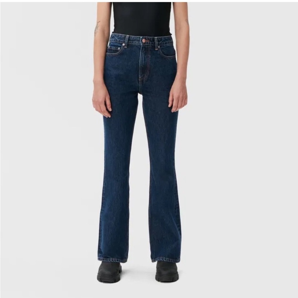 Ganni Women's Dark Blue Boot Cut Jeans